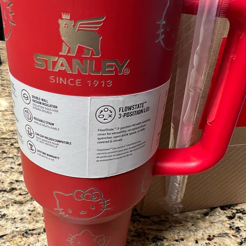 Stanley 40oz New Red Kitty tumbler - Picture 2 of 9